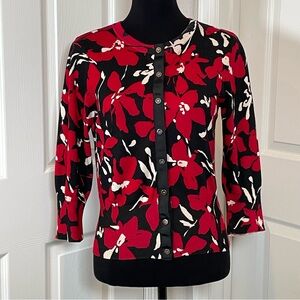 Anne Klein Black and Red Knit Top